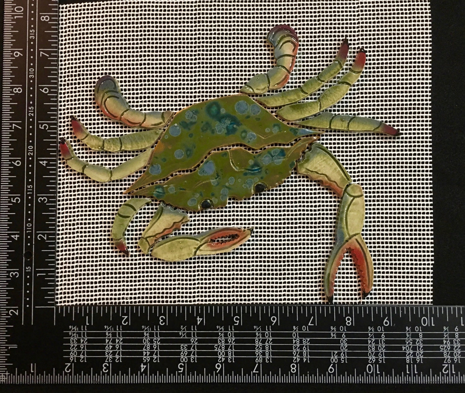 Custom Ceramic Tile Mosaic Blue Crab (small) 9 1 2