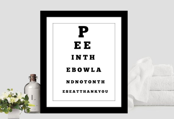 Funny bathroom  wall art  black  and white  bathroom  by 