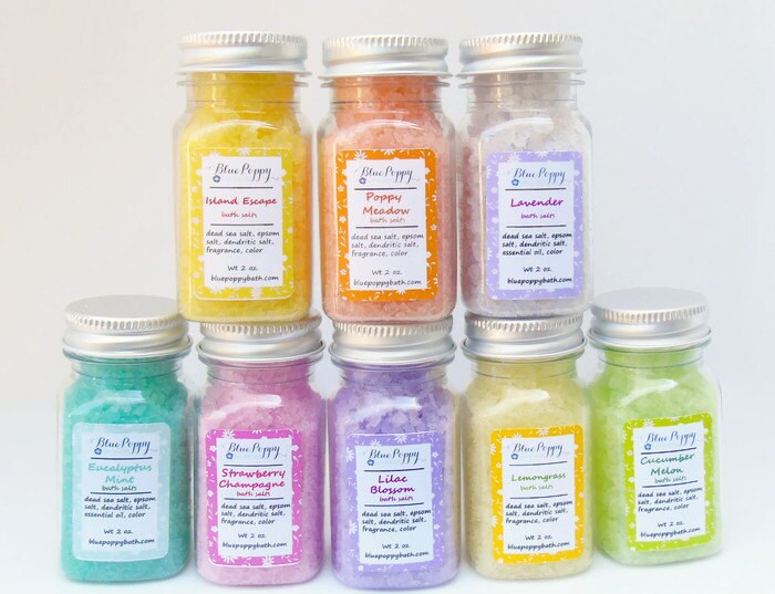 10 Bath Salt Favors Bridal Shower Favors Mini Bath Salts