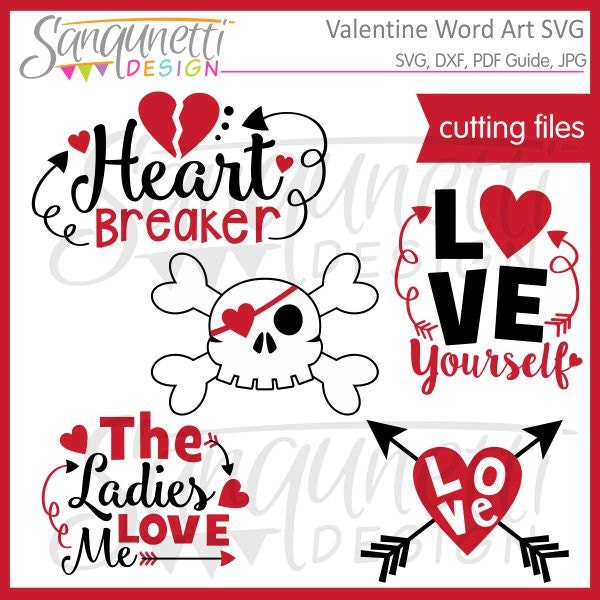 Download Valentine SVG Valentine Word Art Love SVG DXF Valentine