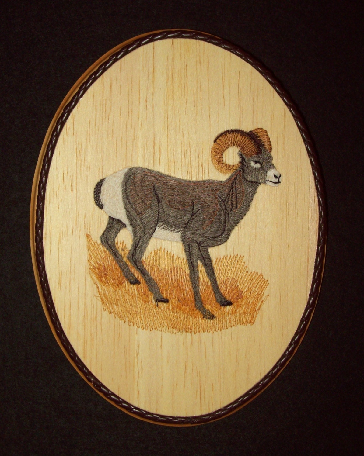 Bighorn sheep wall hanging jessecmault wood art wildlife wall