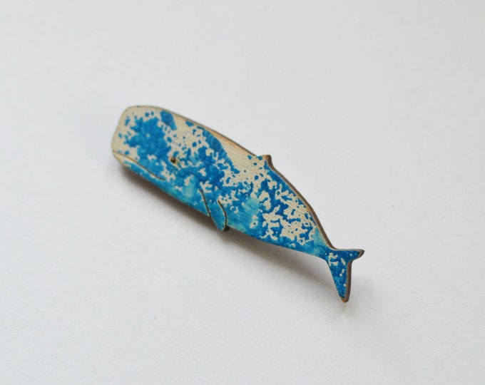 Whale // Wooden brooch is covered with ECO paint // Laser Cut // Best Trends // Fresh Gifts // Swag Boho Style // Sea //