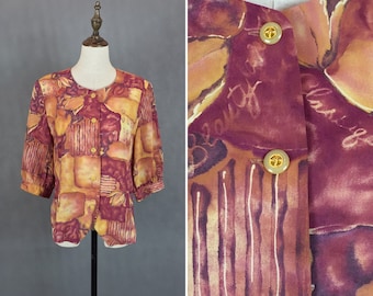 50% OFF FLASH SALE / Amazing Japanese Vintage Summer Blouse / Short Blouse / Day Blouse / Made in Japan / Size Medium