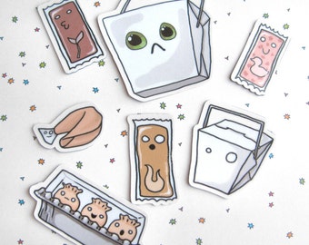 Refrigerator Magnets, Decorative Magnets, Cute Food, Chinese Takeout Magnets, Kawaii Food, Funny Magnets, Cute Magnets, Cubicle Decor
