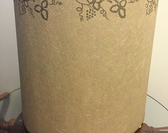 Pair Vintage Mid Century Modern 1950s Fiber Lamp Shade.