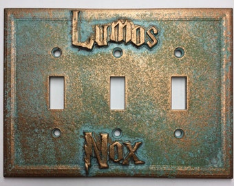 Lumos/Nox (Harry Potter) Triple Light Switch Cover