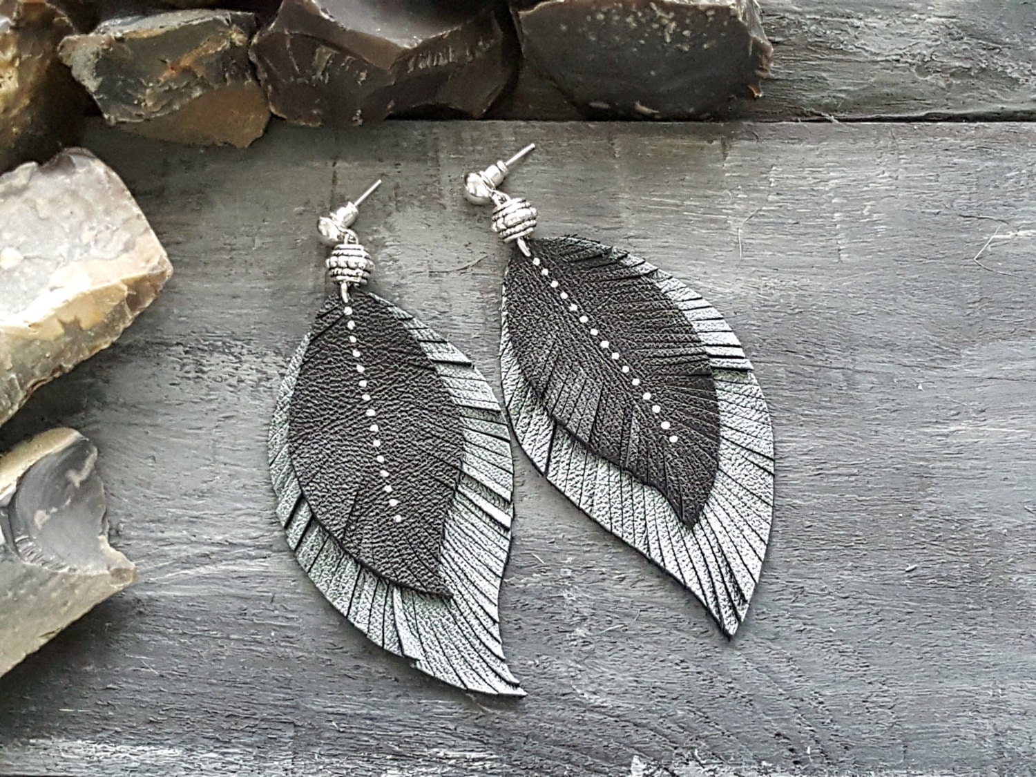 Friesian Feather Earrings main image 0