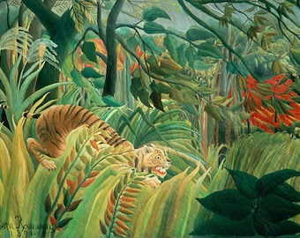 Henri Rousseau: Tiger in a Tropical Storm. Fine Art Print/Poster (001227)
