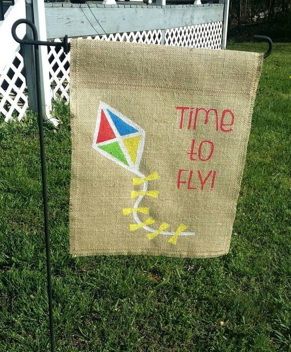 Spring Garden Flag Kite Flying Kite Decor by ModernButterfly