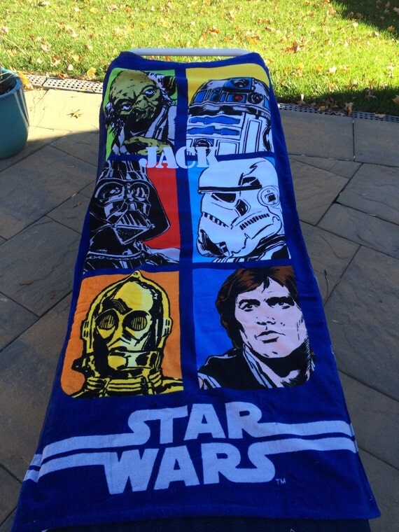 Star Wars Collage Grid Beach Towel Personalized
