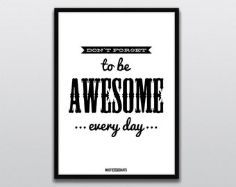 Forget to be awesome | Etsy