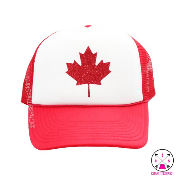Canadian Hat Maple Leaf Hat Running Hat by ChaseThisSkirt