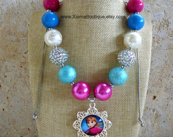 Items similar to Princess Anna Inspired Girl Necklace- Frozen Inspired ...