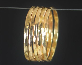 Gold Midi Ring, Knuckle Ring, Thin 14k Gold Filled MIDI Rings, Dainty Midi Rings, Hammered Midi Rings, Gold Knuckle Ring, Stacking Midi Ring