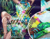 Rum Raisin, Henna, Marigold, Forest Night Ombre Silk Chiffon 4D-1030 Fabric