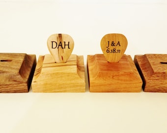 Personalized Guitar Pick & Stand, Hand Made Wood Guitar Pick Stand and Pick,Guitar Pick Holder,Guitar Pick Holder and Pick, stocking stuffer