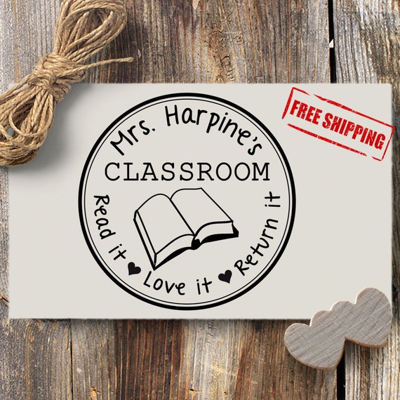 Teacher Stamp Custom Book Stamp for Teacher Custom Teacher