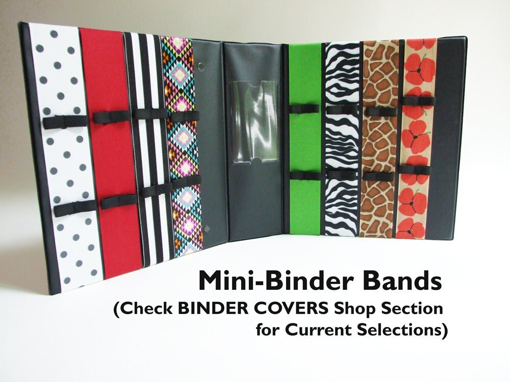 Mini Binder Cover Stretch BLACK SLUB DENIM Fabric by SEWINGtheABCs