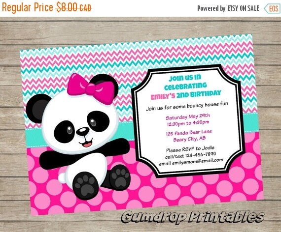 Panda Bear Invitations Free Printable 6