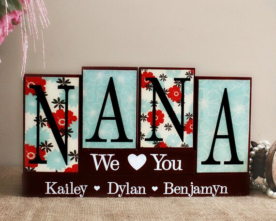 Nana Wooden Sign Mothers Day Present by TimelessNotion on Etsy