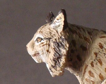 male iberian lynx (lynx pardinus) 1:20/resine/Hand painted/ collector