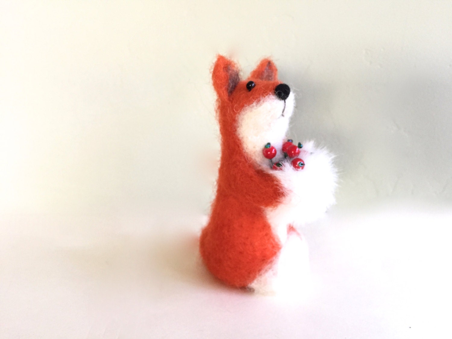 christmas fox ornament red fox with muff hand warmer needle christmas fox ornament red fox with muff hand warmer needle