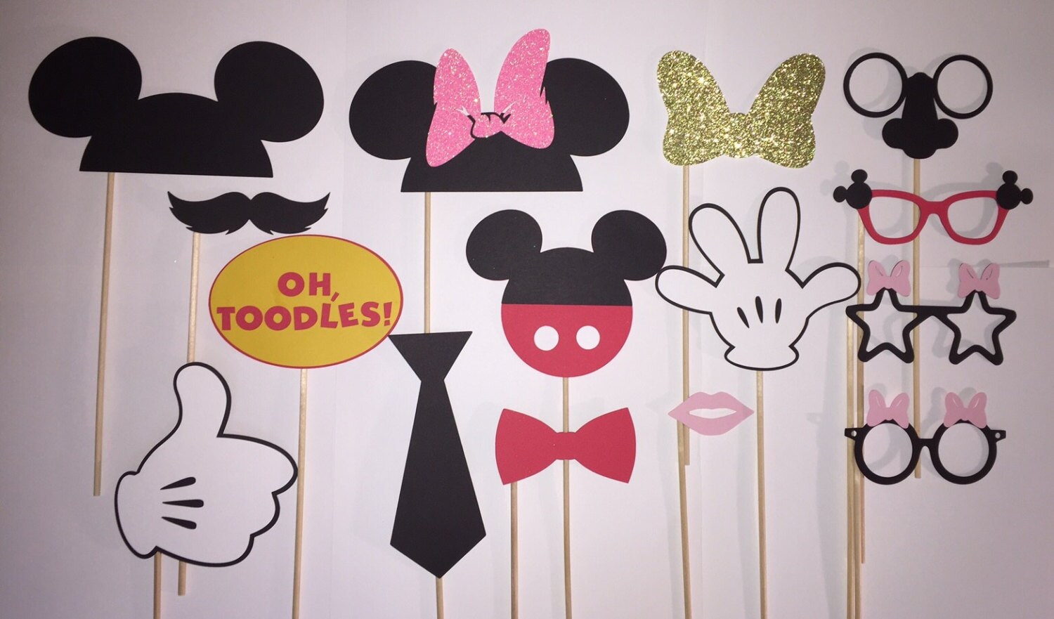 Minnie mouse photo booth props Mickey Mouse photo booth