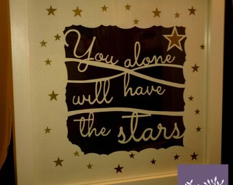 You alone will have the stars Papercut - Framed