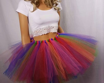 Adult or Child Festive Rainbow Tutu