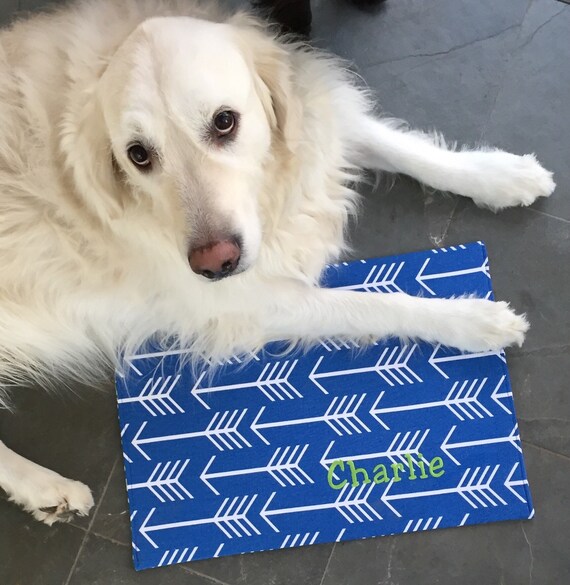 Stylish Pet Placemat Waterproof Bowl Mat by ThreeSpoiledDogs