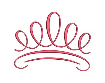 Crown Embroidery Design Machine Embroidery Design 9 Size - INSTANT DOWNLOAD