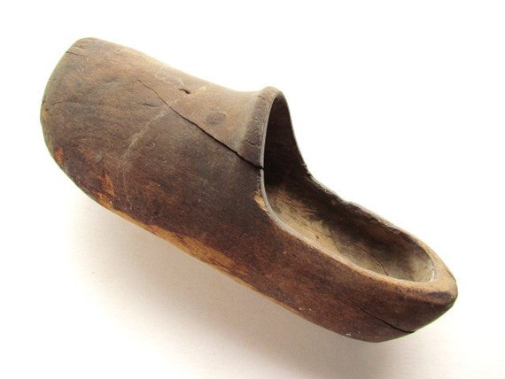 Vintage Dutch Sabot / Antique Dutch Wooden Shoe by ThingsOfOdd