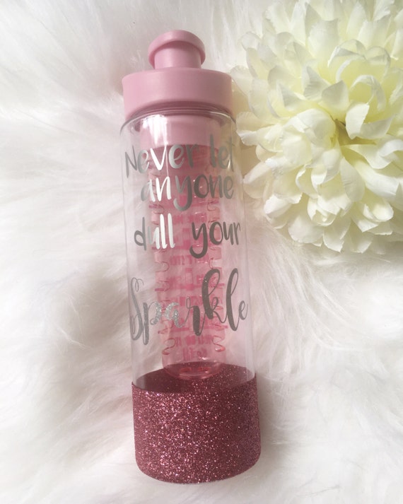 Water bottle With Timer / Glitter Water Bottle / Water Bottle