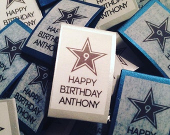 Dallas Cowboys Birthday Party Favor - 1 MINT per package - Custom Birthday Personalized Mints for any age