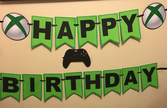 Xbox Happy Birthday Banner by IdeasForYourParty on Etsy