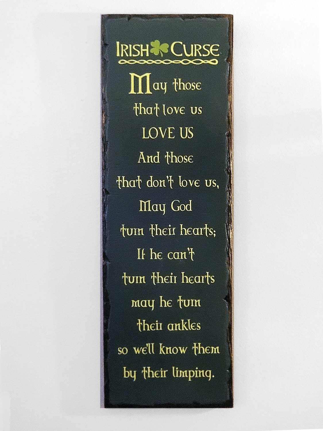 Irish Curse May Those Who Love Us... Painted Wooden