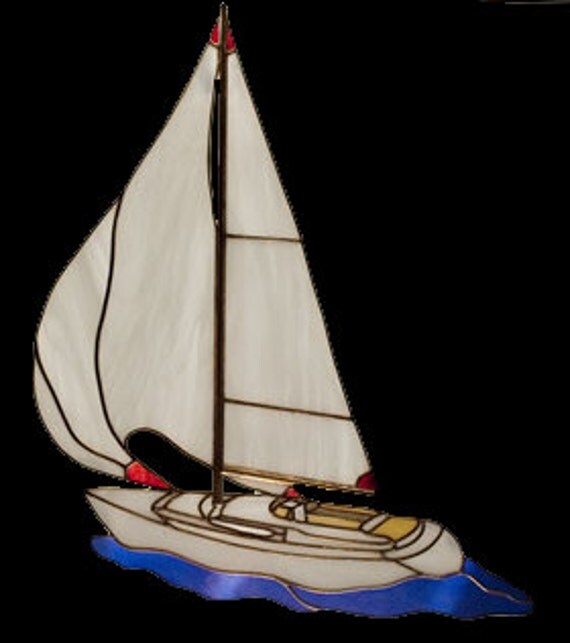 Boat Decor, Stained Glass Boat, Boat Hanging, Boat Dock Sign, Boat Dock Decor, Boat Decoration, Boat Design, Boat Wall Art, Boat Party