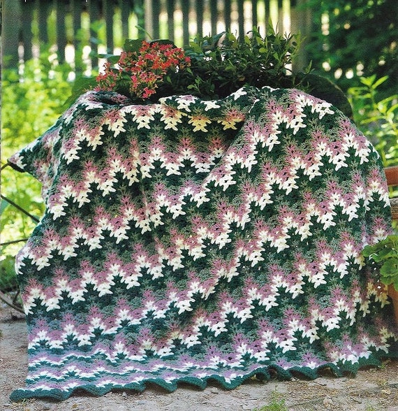 Crochet Chevron Afghan Pattern Crochet Lacy by PatternsforHome