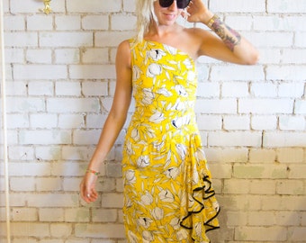 Dress For Success Hipster Morton Myles 80s Fab Retro Latino Garden Party Vintage Dress Spanish