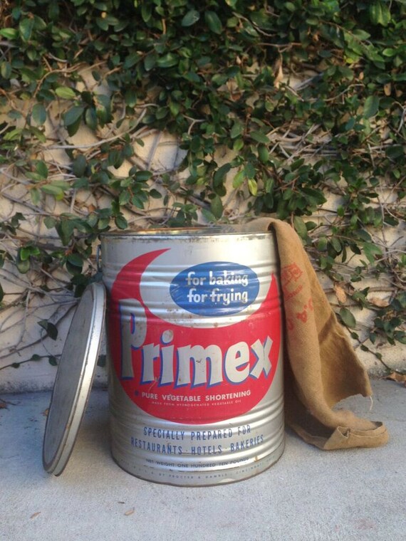 Vintage Primex Pure Vegetable Shortening Can by FilosaphyFinds