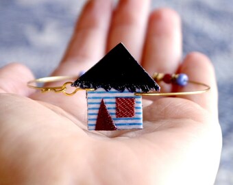 Housewarming Gift, Housewarming, New House, Home sweet Home, Fabric Bracelet, Home, New Home, Dream House, Home Dreams