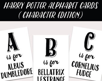 Harry Potter Alphabet Card DIGITAL/ PRINTABLE Classroom