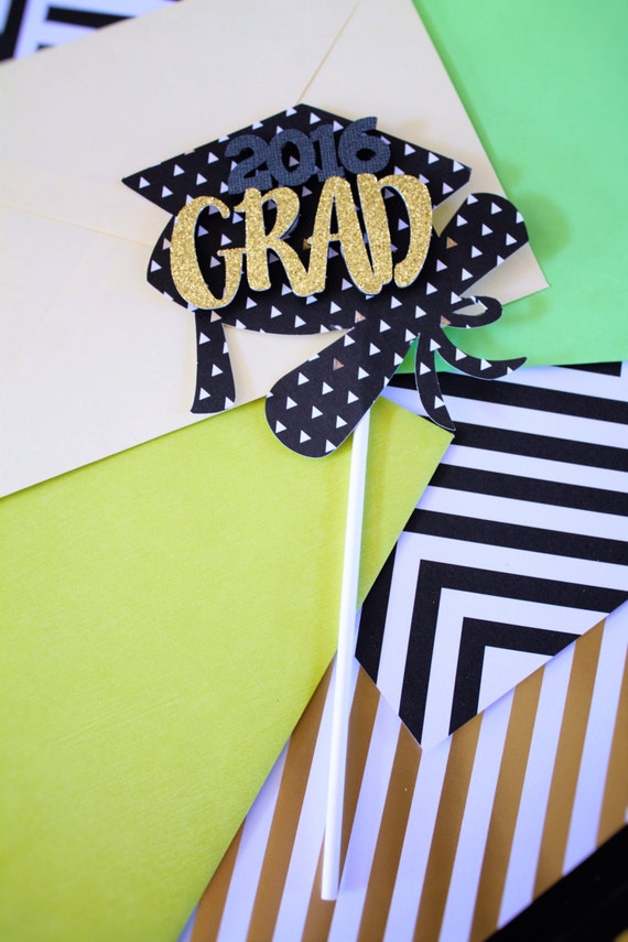 Graduation Party Decor Black & Gold Graduation Grad Party