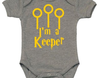 Harry Potter Onesie | Harry Potter Baby Clothes | I'm a Keeper Onesie | Harry Potter Baby Shower Gift