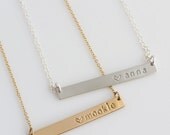 Gold Bar Necklaces Personalized & Layering by LEILAjewelryshop