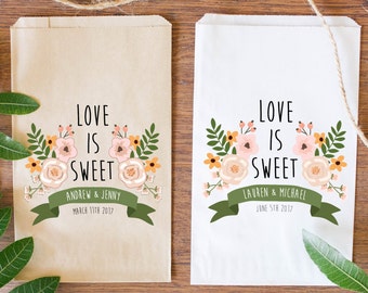 Custom Wedding Candy Bags, Custom Favor Bags, Brown Kraft Bag-BWE-44/BWE-02