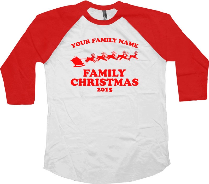 Funny Christmas Raglan Matching Family Christmas Shirts