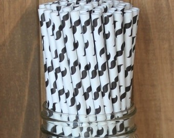 Mustache Paper Straws, 25 Mustache Straws, Little Man Party, Baby Shower Wedding Mustache Party Cake Pop Sticks Party Supplies Made in USA