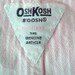 Vintage 1990's Baby Girls' Oshkosh Light Pink White Striped Denim Overalls Sz 18 - 24 Mo