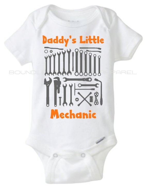 Daddy's Little Mechanic Baby Onesie Mechanic by BoundlessCustom